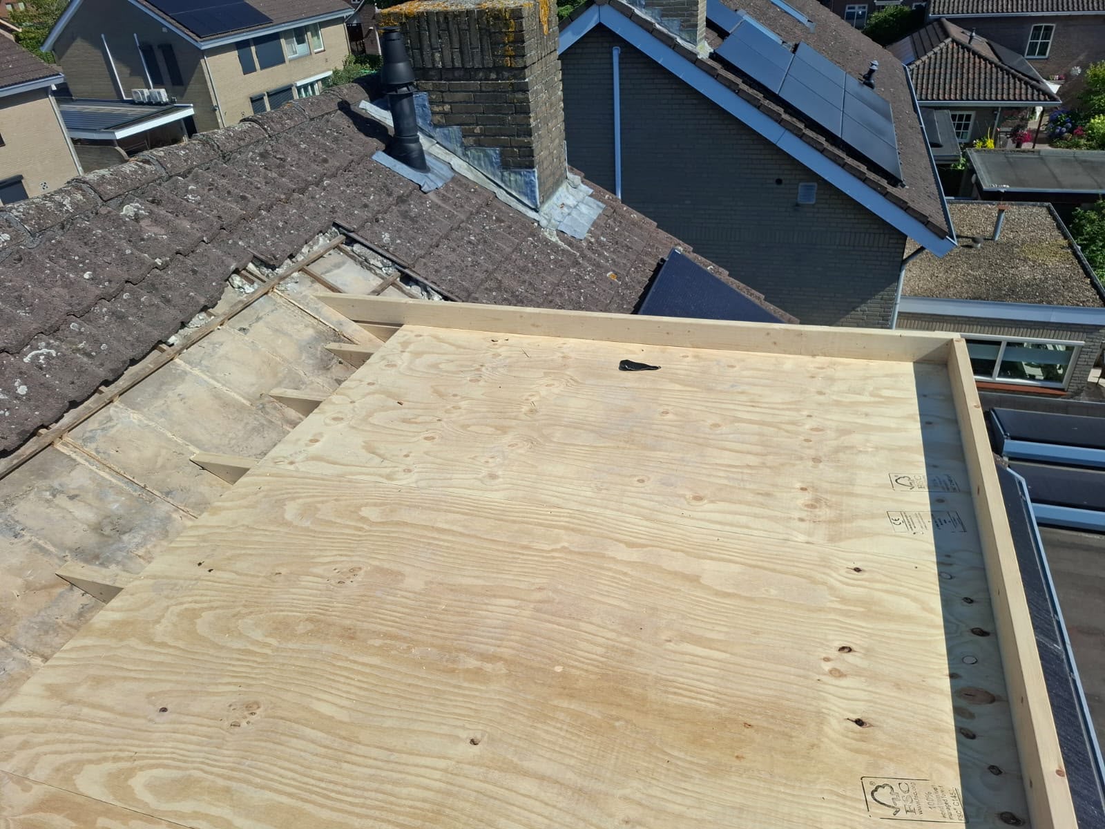Onderdakconstructie herbouwd